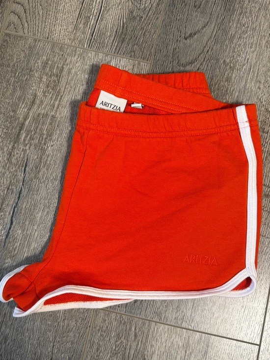 Aritzia Pants - Aritzia Orange Athletic Shorts with White Trim